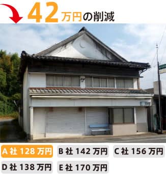 解体工事の事例4-42万円のコスト削減